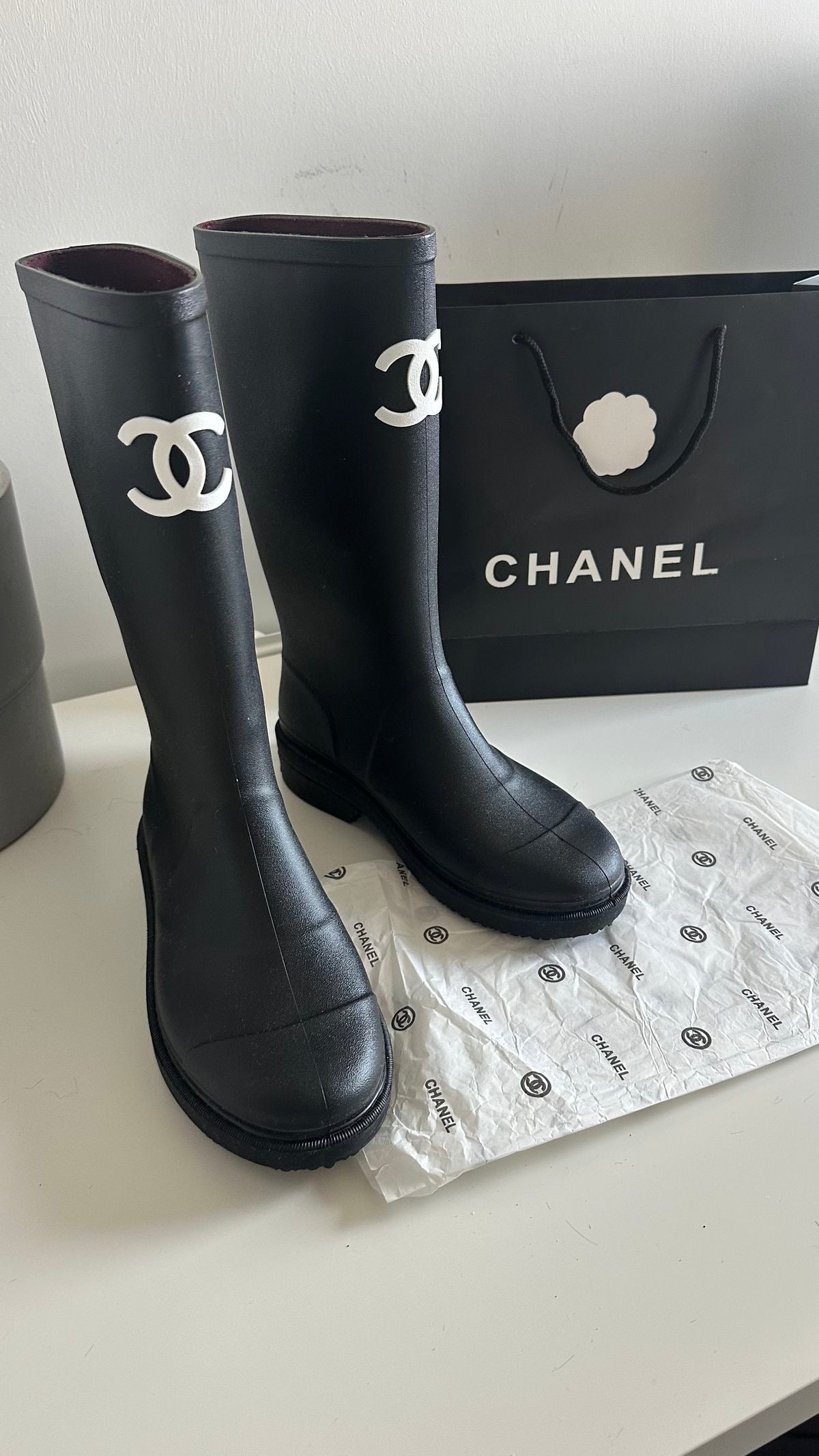 Chanel Rubber Rain Boots