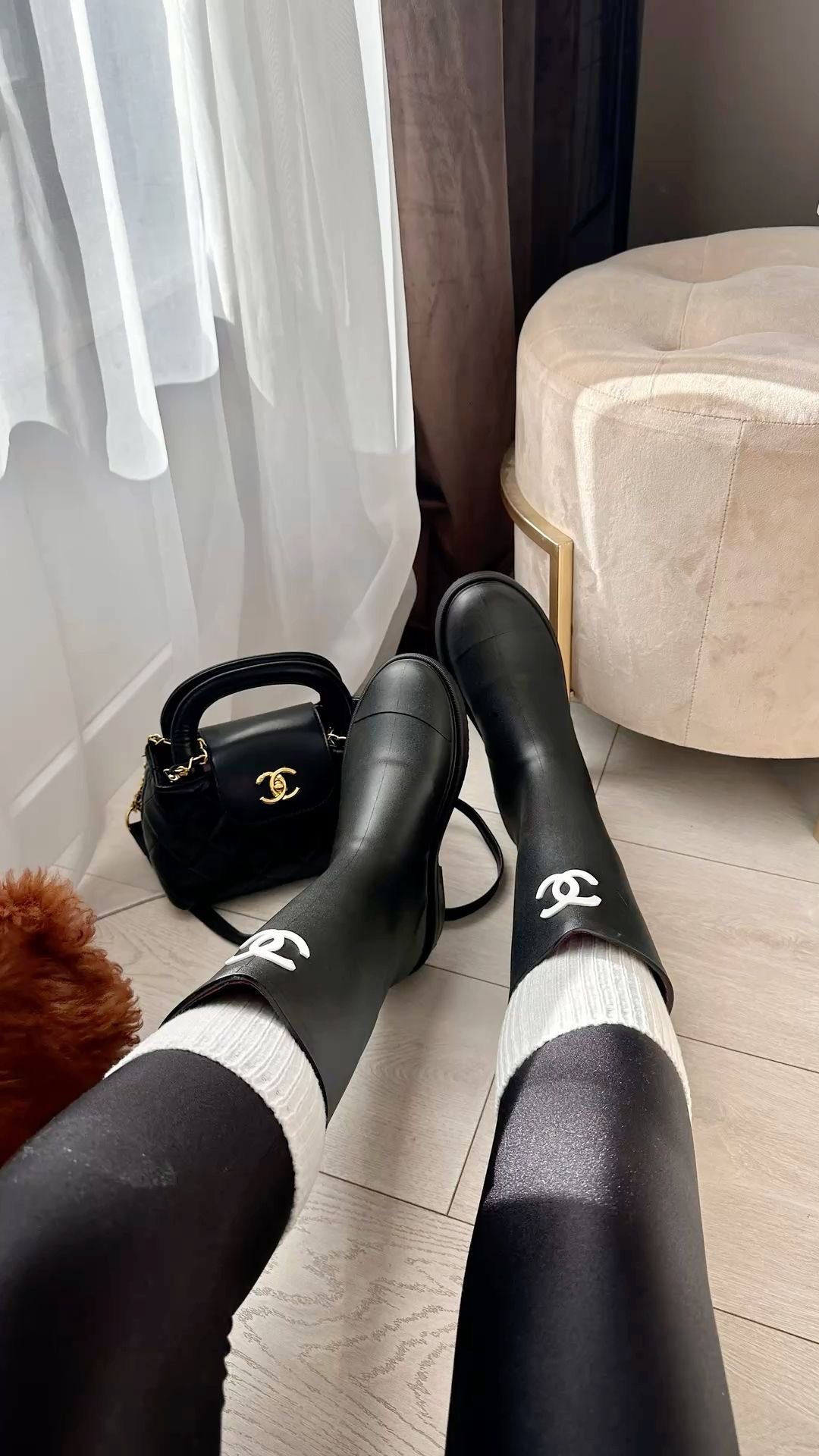 Chanel Rubber Rain Boots